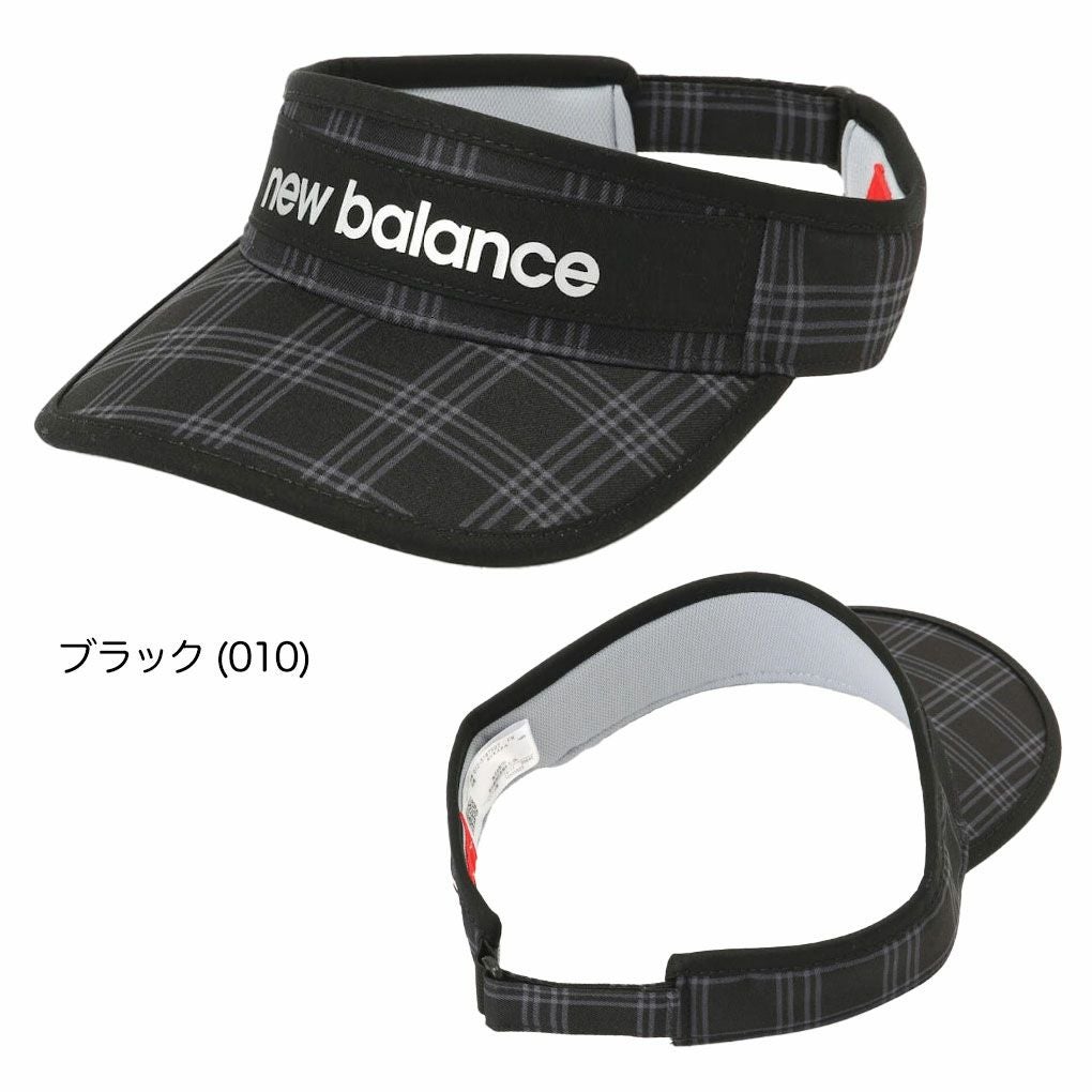 ニューバランスダブルチェック柄バイザー0125187507レディースゴルフキャップ帽子newbalance2025春夏モデル日本正規品