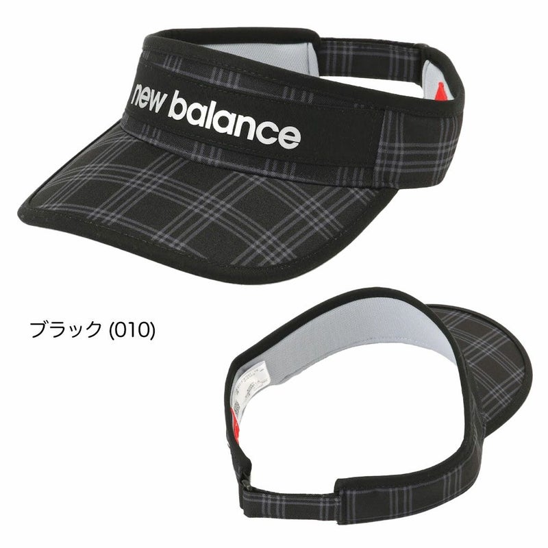 ニューバランスダブルチェック柄バイザー0125187507レディースゴルフキャップ帽子newbalance2025春夏モデル日本正規品