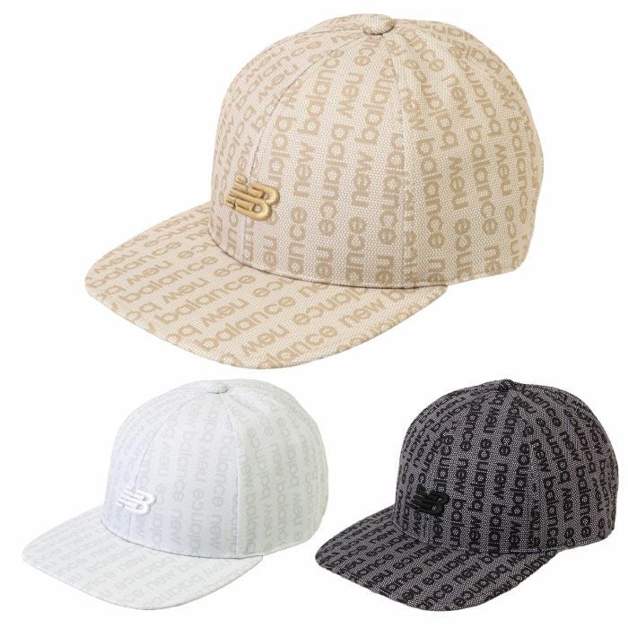 ニューバランスハニカム＆ロゴストライプ柄セミカーブドブリムキャップ0125187011メンズゴルフキャップ帽子newbalance2025春夏モデル日本正規品