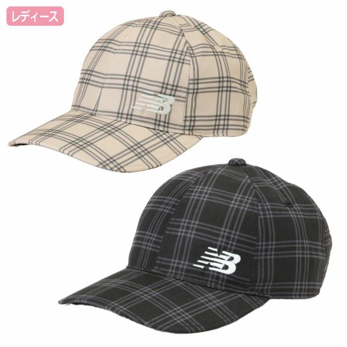 ニューバランスダブルチェック柄6パネルキャップ0125187506レディースゴルフキャップ帽子newbalance2025春夏モデル日本正規品