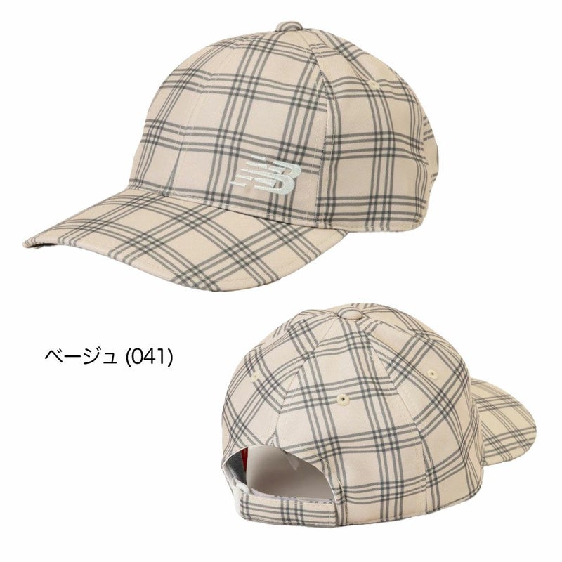 ニューバランスダブルチェック柄6パネルキャップ0125187506レディースゴルフキャップ帽子newbalance2025春夏モデル日本正規品