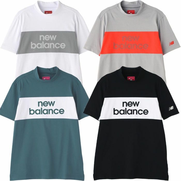 ニューバランス接触冷感UVカット半袖モックネックプルオーバー012-5166005メンズゴルフウェアnewbalance2025春夏モデル日本正規品