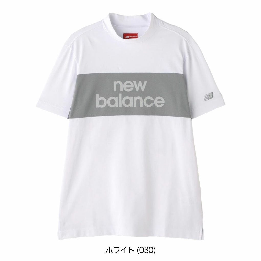 ニューバランス接触冷感UVカット半袖モックネックプルオーバー012-5166005メンズゴルフウェアnewbalance2025春夏モデル日本正規品