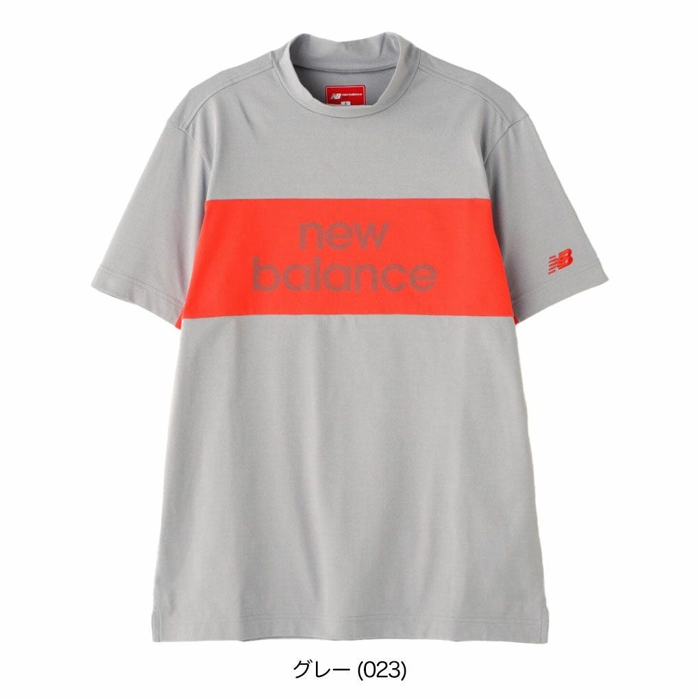 ニューバランス接触冷感UVカット半袖モックネックプルオーバー012-5166005メンズゴルフウェアnewbalance2025春夏モデル日本正規品