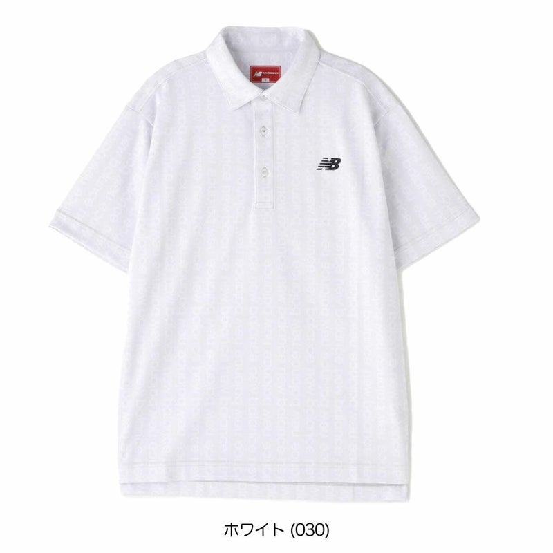 ニューバランスロゴストライプ柄半袖カラーシャツ012-5168006メンズゴルフウェアnewbalance2025春夏モデル日本正規品