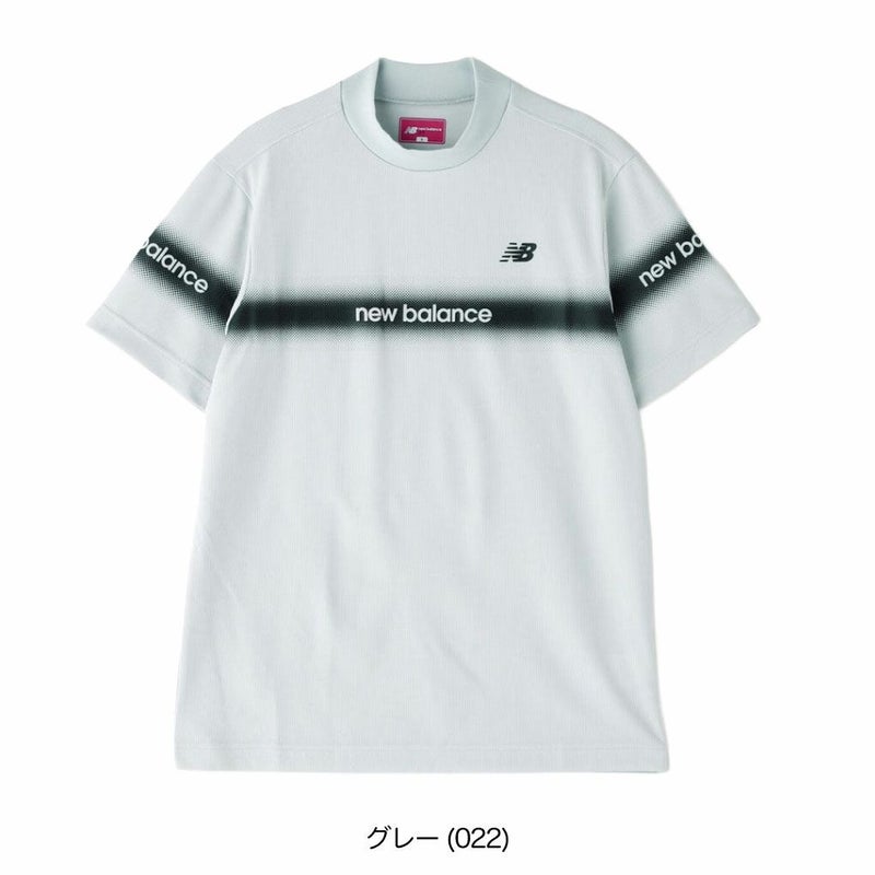 ニューバランス配色ラインロゴ半袖モックネックプルオーバー012-5166002メンズゴルフウェアnewbalance2025春夏モデル日本正規品