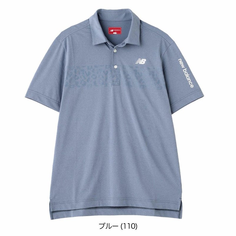 ニューバランスレオパード柄半袖カラーシャツ012-5168009メンズゴルフウェアnewbalance2025春夏モデル日本正規品