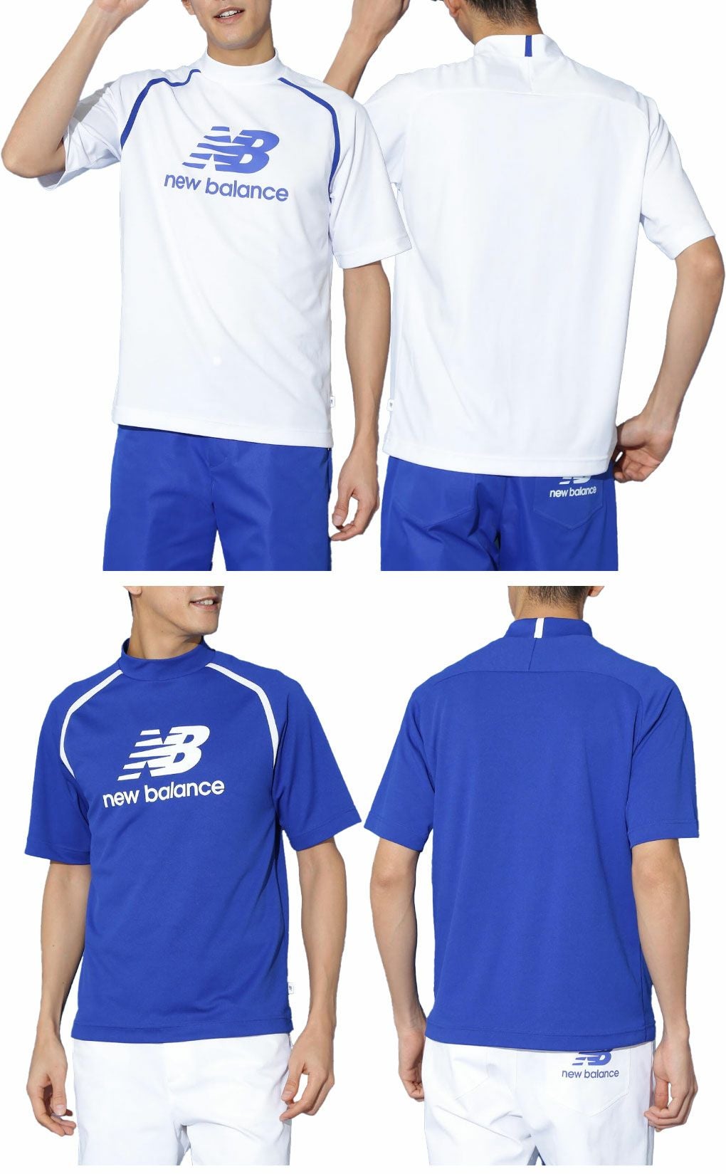 ニューバランスハーフスリーブモックネックプルオーバー012-5166013メンズゴルフウェアnewbalance2025春夏モデル日本正規品