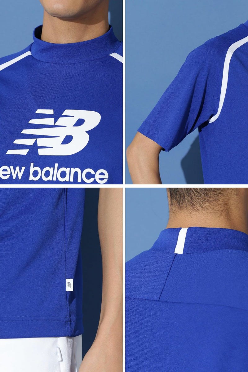 ニューバランスハーフスリーブモックネックプルオーバー012-5166013メンズゴルフウェアnewbalance2025春夏モデル日本正規品