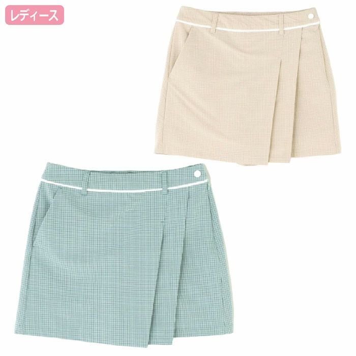 ニューバランスマイクロチェック柄ラップキュロット012-5139501レディースゴルフウェアnewbalance2025春夏モデル日本正規品