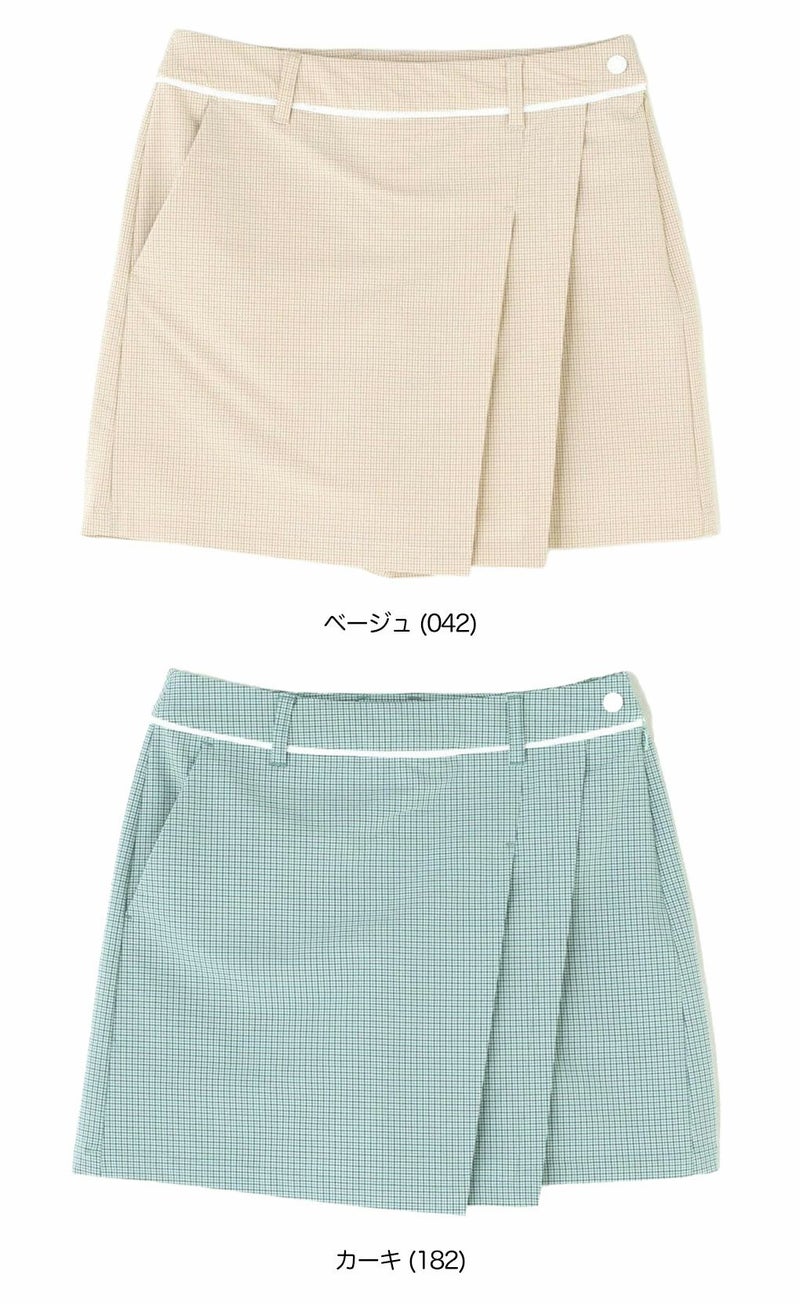 ニューバランスマイクロチェック柄ラップキュロット012-5139501レディースゴルフウェアnewbalance2025春夏モデル日本正規品