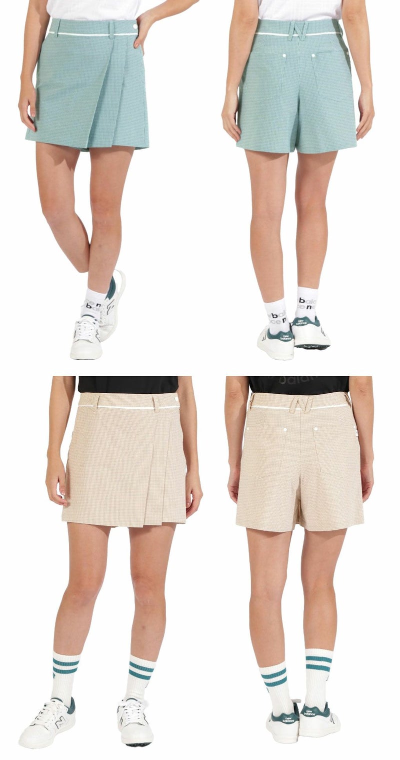 ニューバランスマイクロチェック柄ラップキュロット012-5139501レディースゴルフウェアnewbalance2025春夏モデル日本正規品