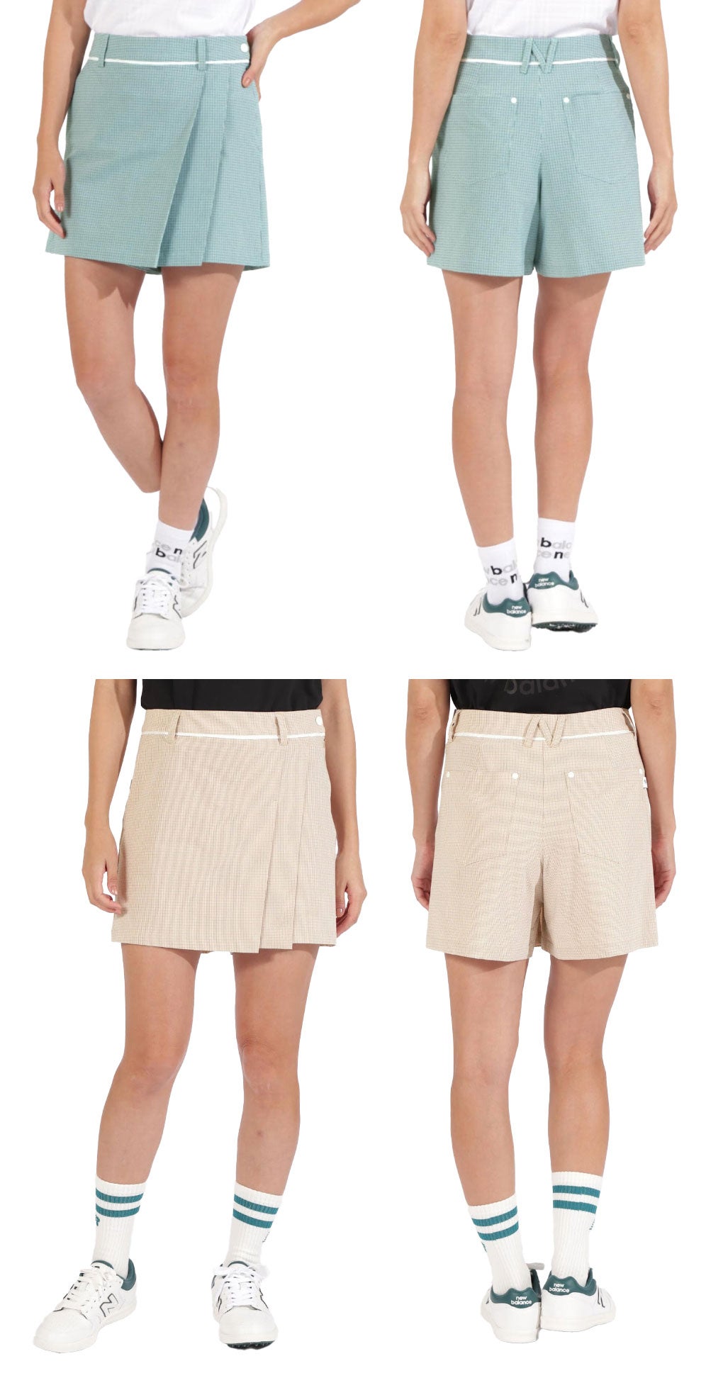 ニューバランスマイクロチェック柄ラップキュロット012-5139501レディースゴルフウェアnewbalance2025春夏モデル日本正規品