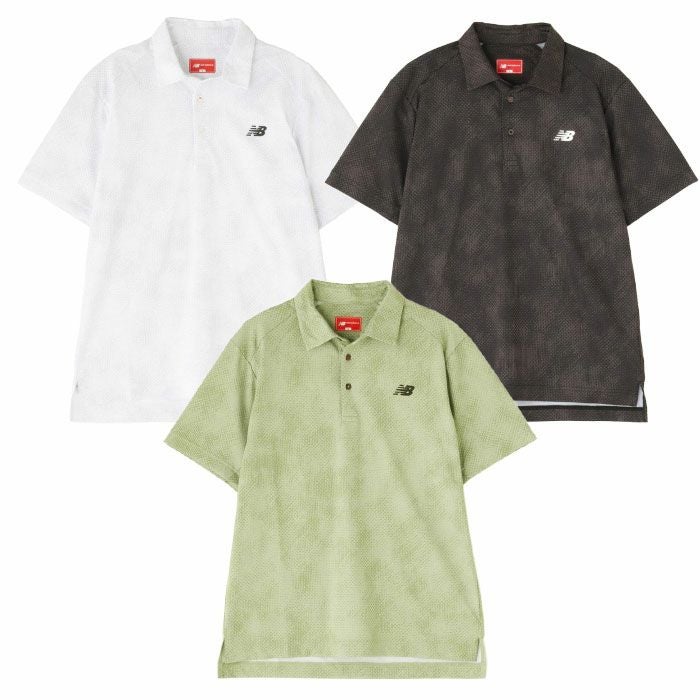 ニューバランスシャドープリント半袖カラーシャツ012-5168001メンズゴルフウェアnewbalance2025春夏モデル日本正規品