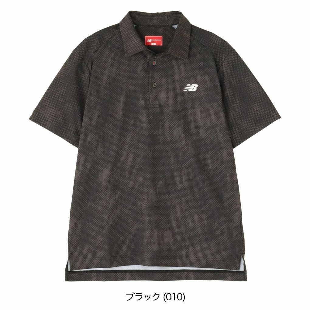 ニューバランスシャドープリント半袖カラーシャツ012-5168001メンズゴルフウェアnewbalance2025春夏モデル日本正規品