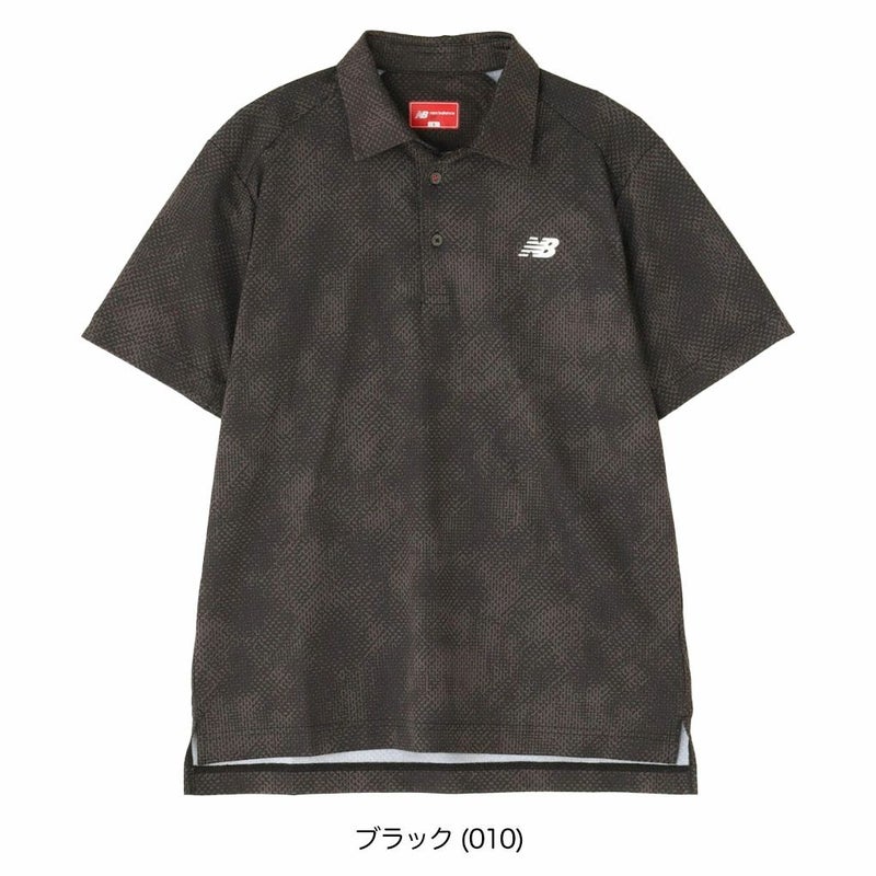 ニューバランスシャドープリント半袖カラーシャツ012-5168001メンズゴルフウェアnewbalance2025春夏モデル日本正規品