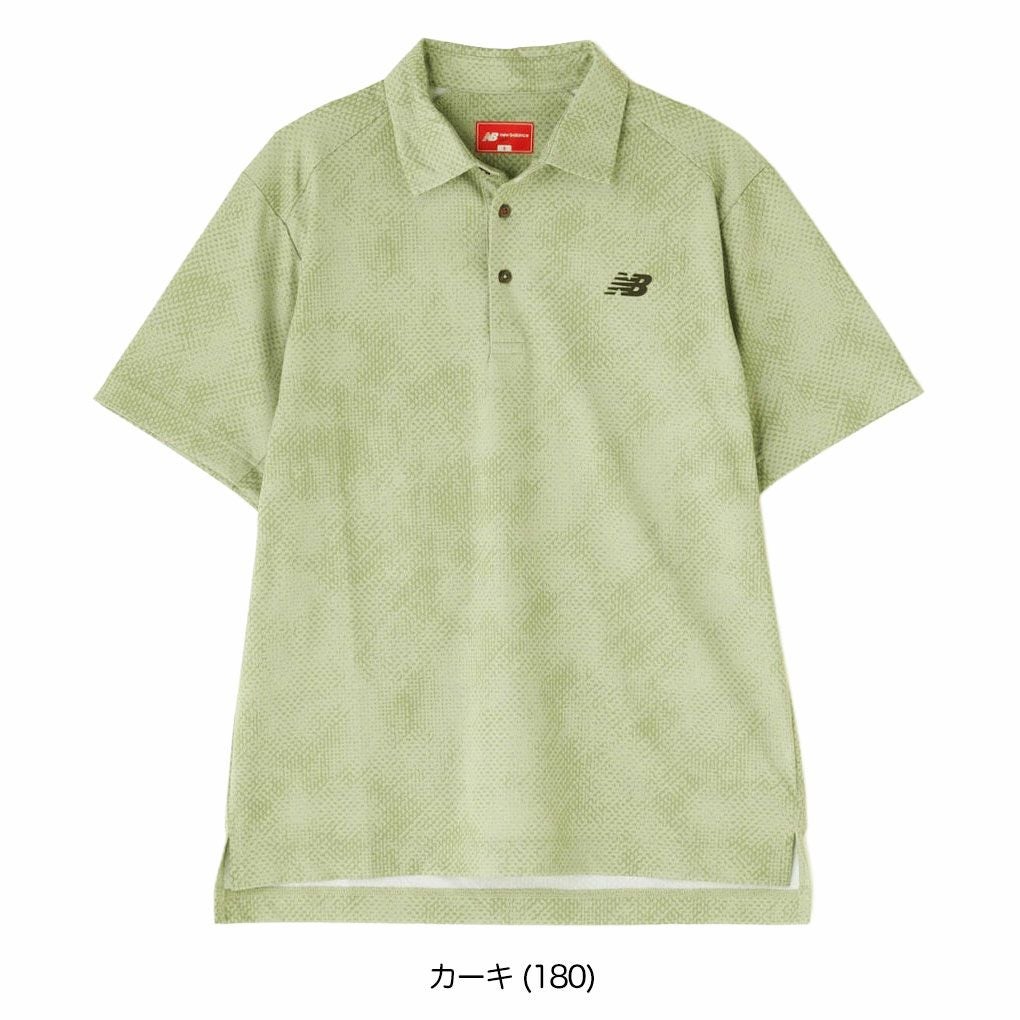 ニューバランスシャドープリント半袖カラーシャツ012-5168001メンズゴルフウェアnewbalance2025春夏モデル日本正規品