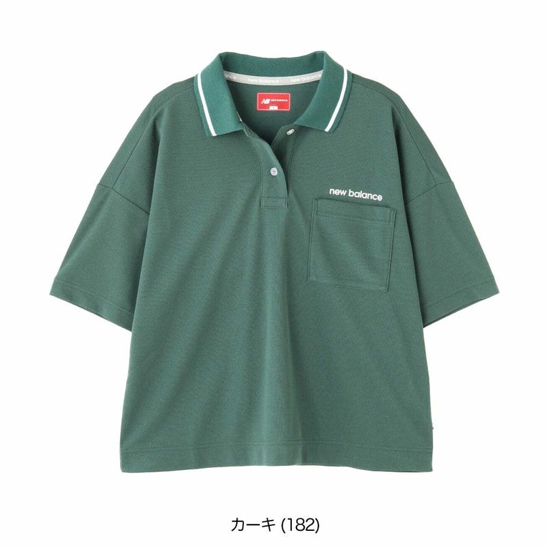 ニューバランスハーフスリーブビッグポロシャツ012-5160501レディースゴルフウェアnewbalance2025春夏モデル日本正規品