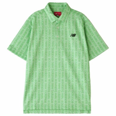 ニューバランスロゴストライプ柄半袖カラーシャツ012-5168006メンズゴルフウェアnewbalance2025春夏モデル日本正規品