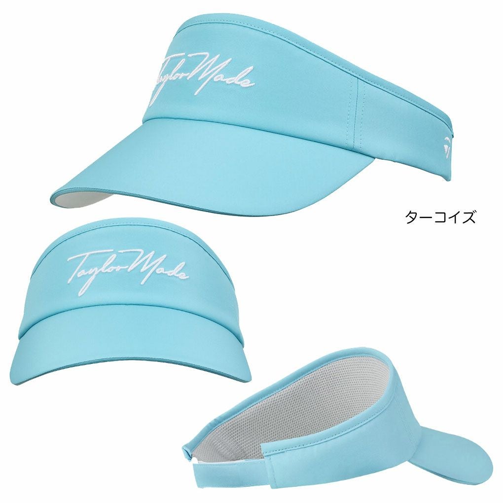 テーラーメイドWワイドブリムスクリプトロゴバイザーUN578レディースゴルフキャップ帽子ゴルフTaylorMade日本正規品2025春夏モデル