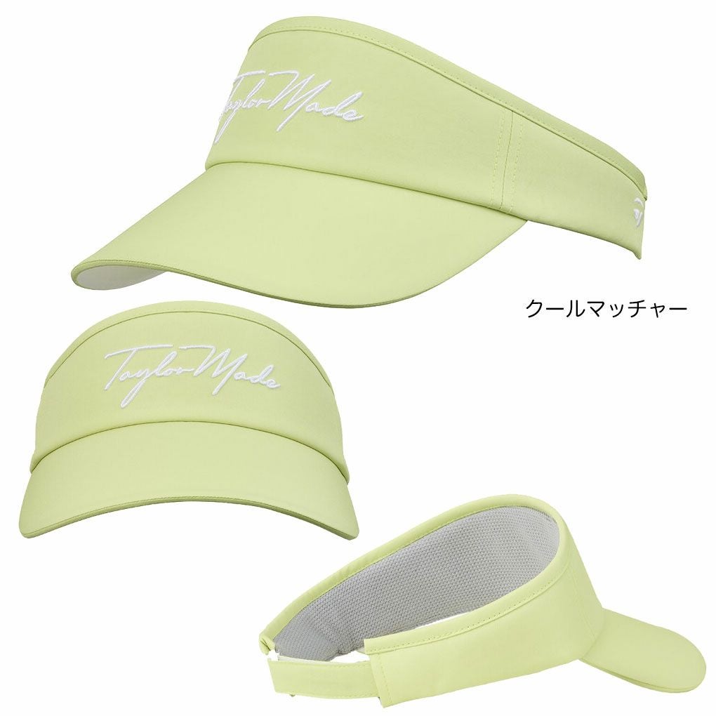 テーラーメイドWワイドブリムスクリプトロゴバイザーUN578レディースゴルフキャップ帽子ゴルフTaylorMade日本正規品2025春夏モデル