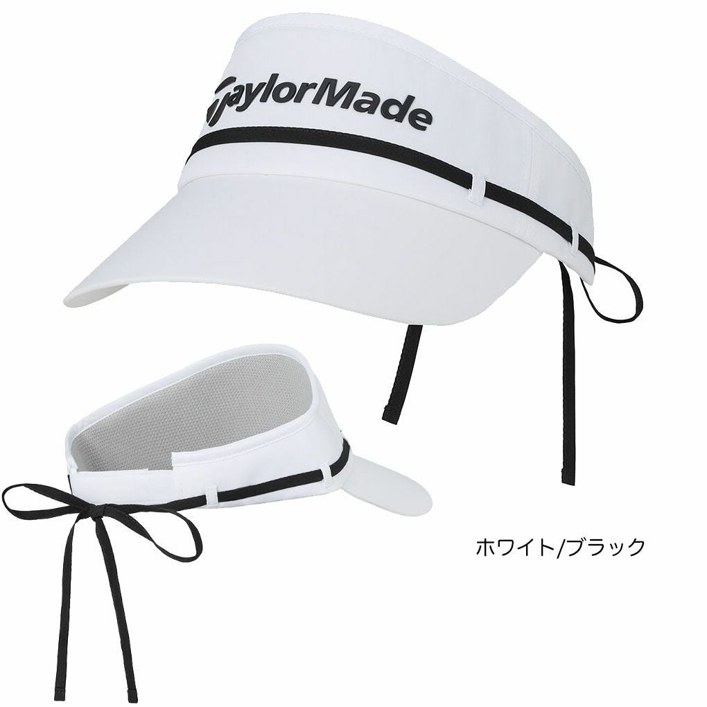 テーラーメイドウィメンズWリボンバイザーUN579レディースゴルフキャップ帽子ゴルフTaylorMade日本正規品2025春夏モデル