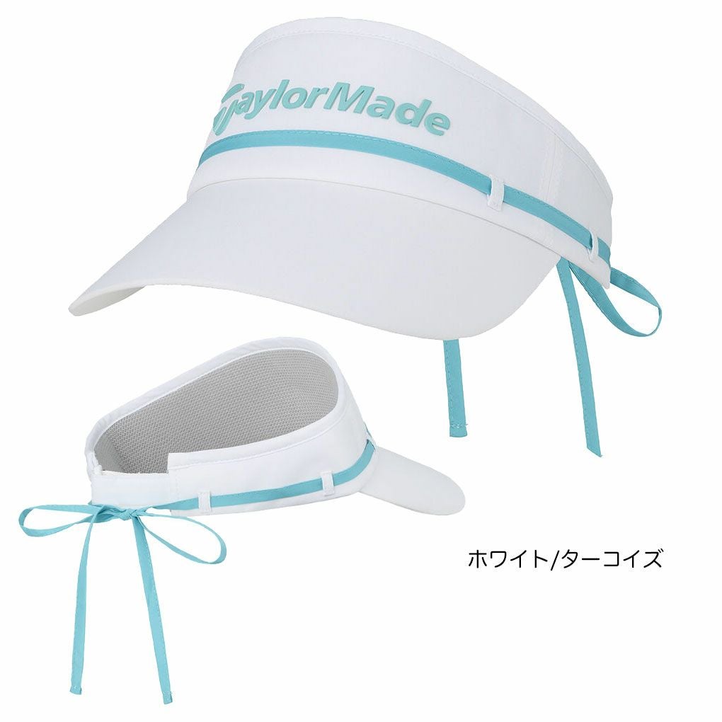 テーラーメイドウィメンズWリボンバイザーUN579レディースゴルフキャップ帽子ゴルフTaylorMade日本正規品2025春夏モデル