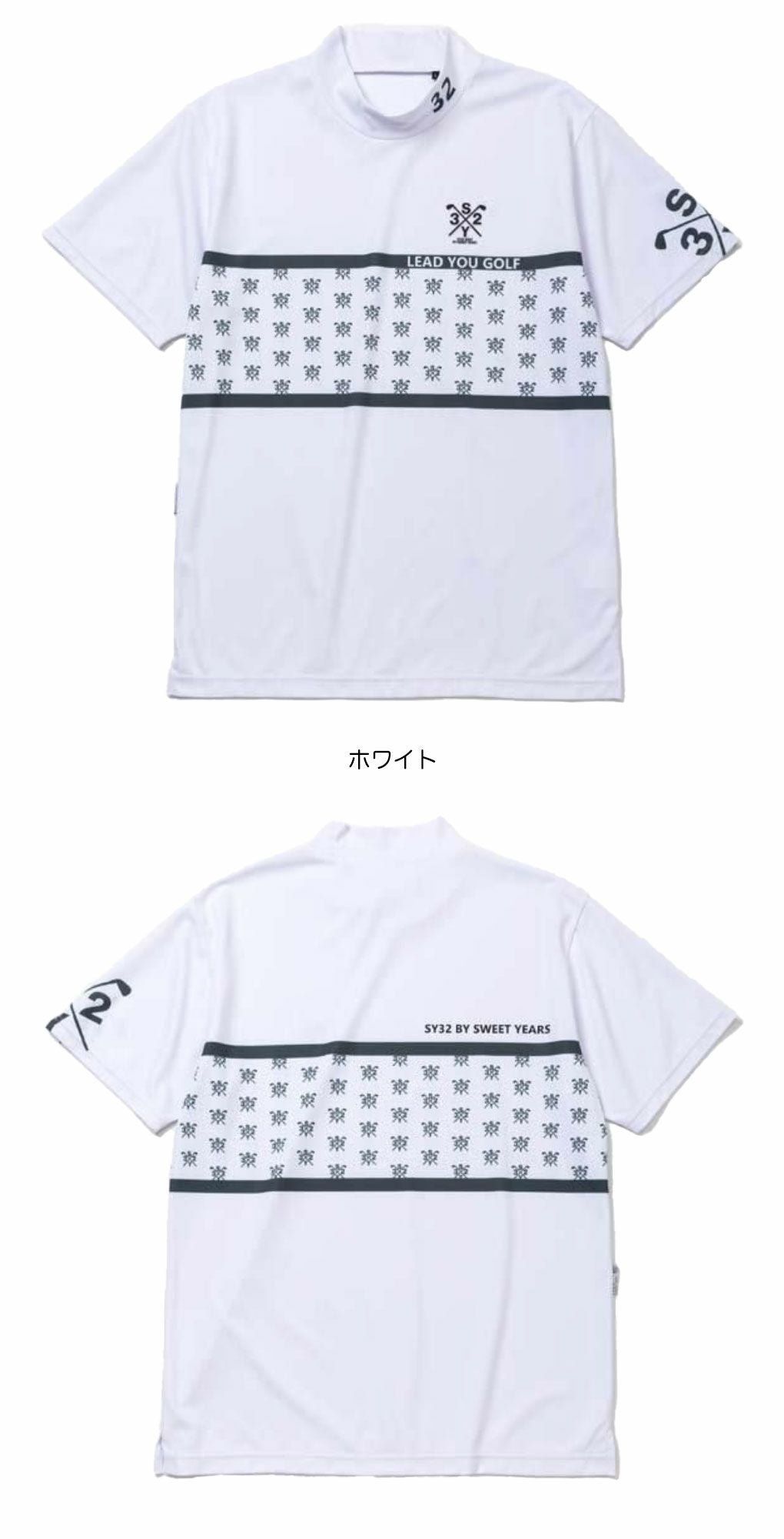 SY32GOLFSYG-25S035ゴルフウェアGRAPHICCROSSLOGOMOCK半袖メンズ日本正規品2025春夏モデル