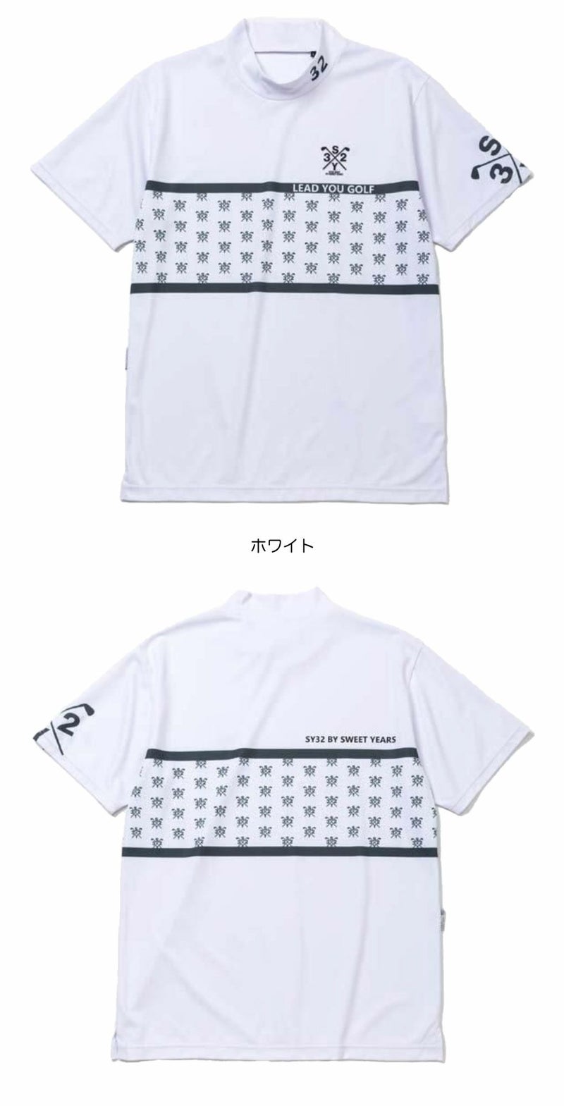 SY32GOLFSYG-25S035ゴルフウェアGRAPHICCROSSLOGOMOCK半袖メンズ日本正規品2025春夏モデル