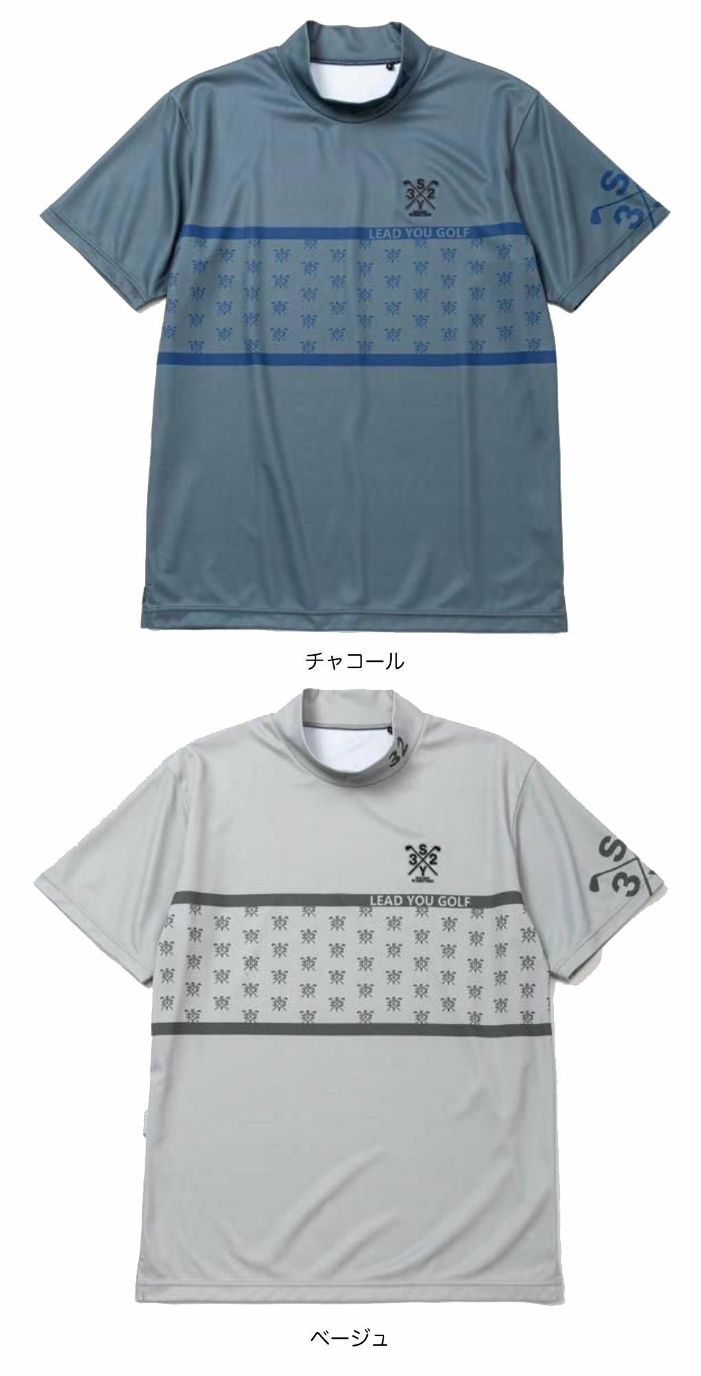 SY32GOLFSYG-25S035ゴルフウェアGRAPHICCROSSLOGOMOCK半袖メンズ日本正規品2025春夏モデル