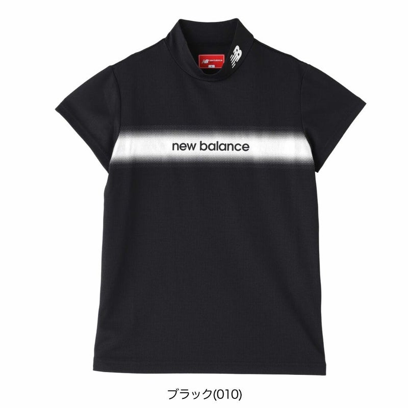 ニューバランス円形配色ロゴライン半袖モックネックプルオーバー012-5166509レディースゴルフウェアnewbalance2025春夏モデル日本正規品