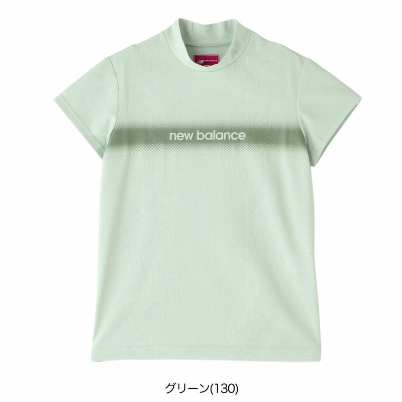 ニューバランス円形配色ロゴライン半袖モックネックプルオーバー012-5166509レディースゴルフウェアnewbalance2025春夏モデル日本正規品