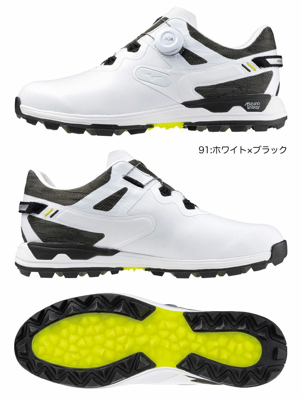 ミズノスパイクレスシューズウエーブハザードWGボア51GM2375メンズゴルフシューズ靴mizuno日本正規品