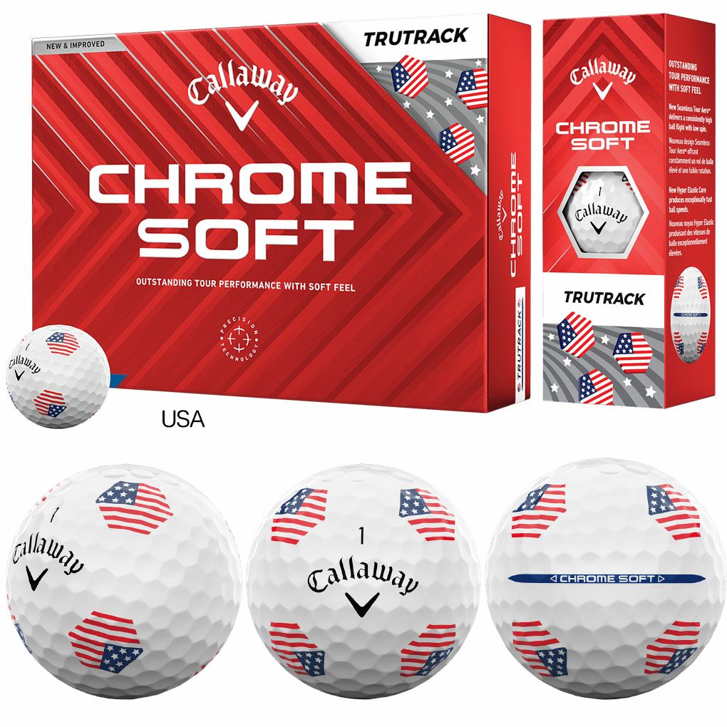 数量限定】キャロウェイ CHROME SOFT USA TRUTRACK ゴルフボール 1