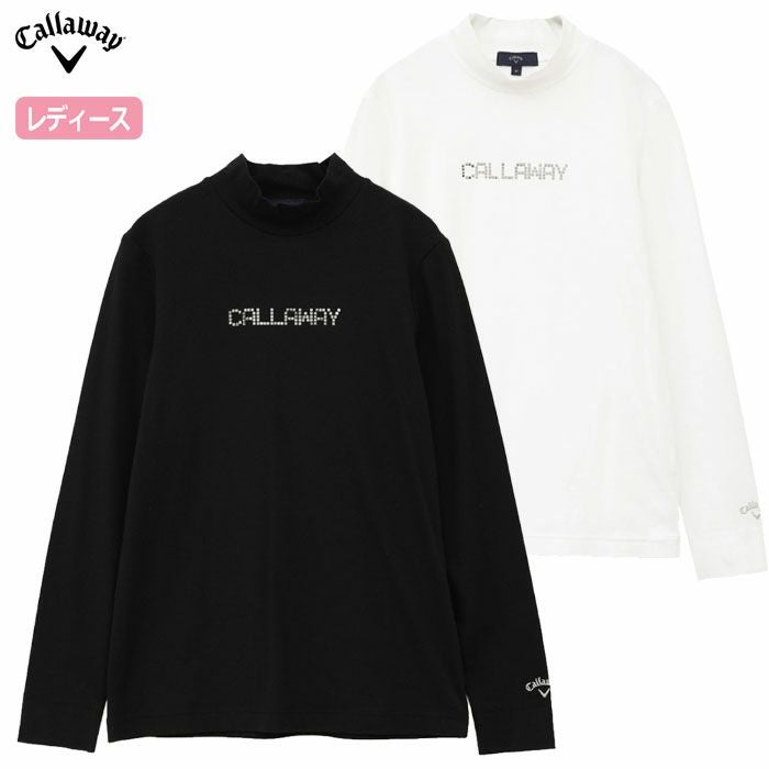 キャロウェイメタリックロゴ長袖モックネックシャツC24233200レディースゴルフウェア2024秋冬モデルCallaway日本正規品