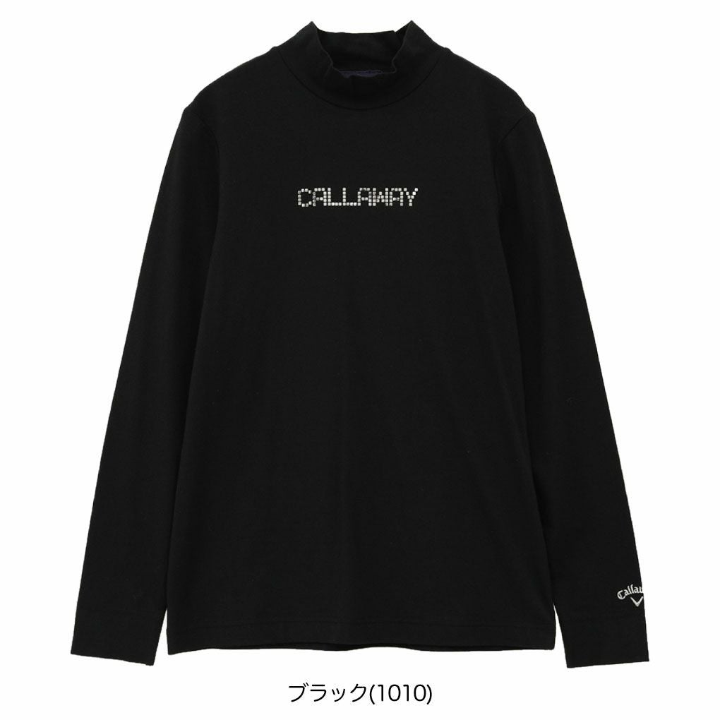 キャロウェイメタリックロゴ長袖モックネックシャツC24233200レディースゴルフウェア2024秋冬モデルCallaway日本正規品