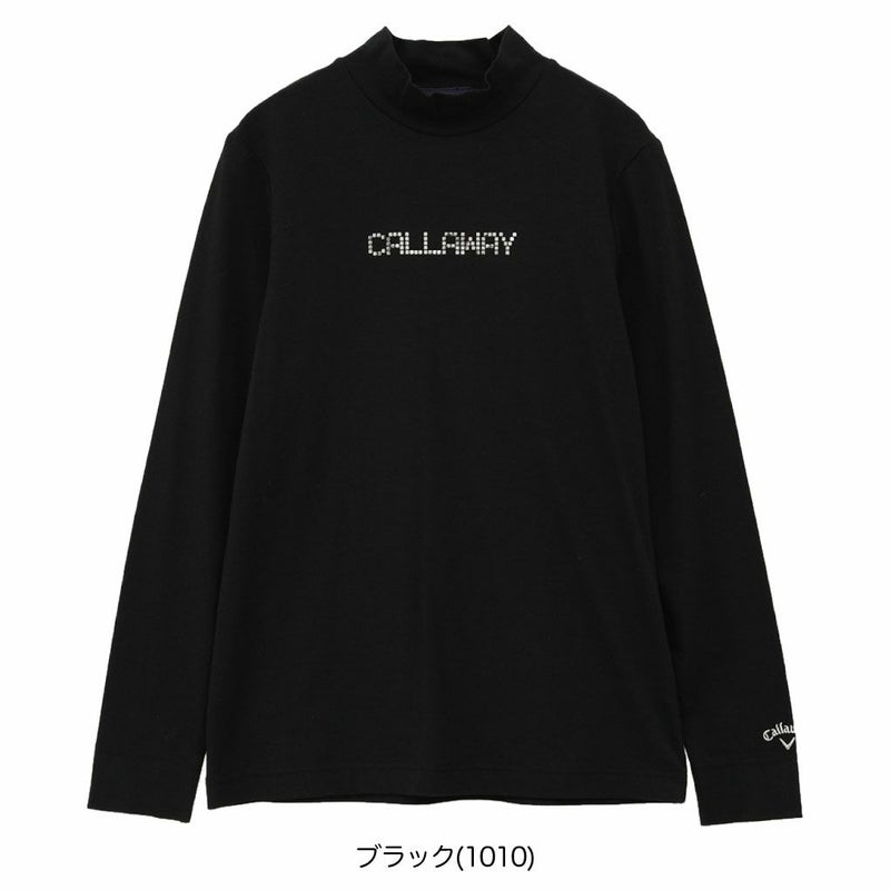 キャロウェイメタリックロゴ長袖モックネックシャツC24233200レディースゴルフウェア2024秋冬モデルCallaway日本正規品