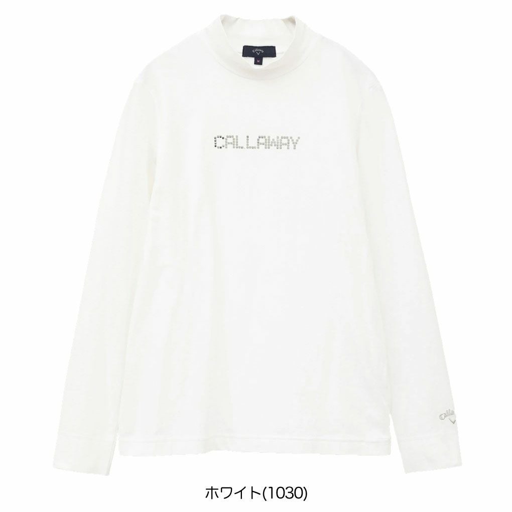 キャロウェイメタリックロゴ長袖モックネックシャツC24233200レディースゴルフウェア2024秋冬モデルCallaway日本正規品
