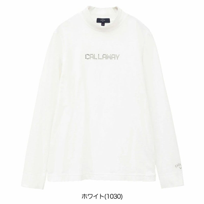 キャロウェイメタリックロゴ長袖モックネックシャツC24233200レディースゴルフウェア2024秋冬モデルCallaway日本正規品
