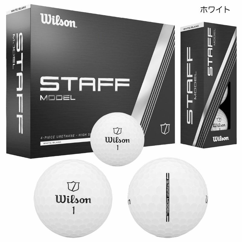 ウイルソンスタッフStaffModelモデル4ピースゴルフボール1ダース(12個入り)2025年モデルWilson日本正規品