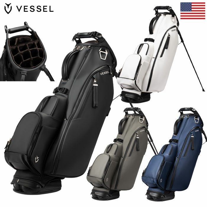 VESSELキャディバッグPlayerVStandスタンドバッグ14分割トップベゼルゴルフ2025年モデルUSA直輸入品