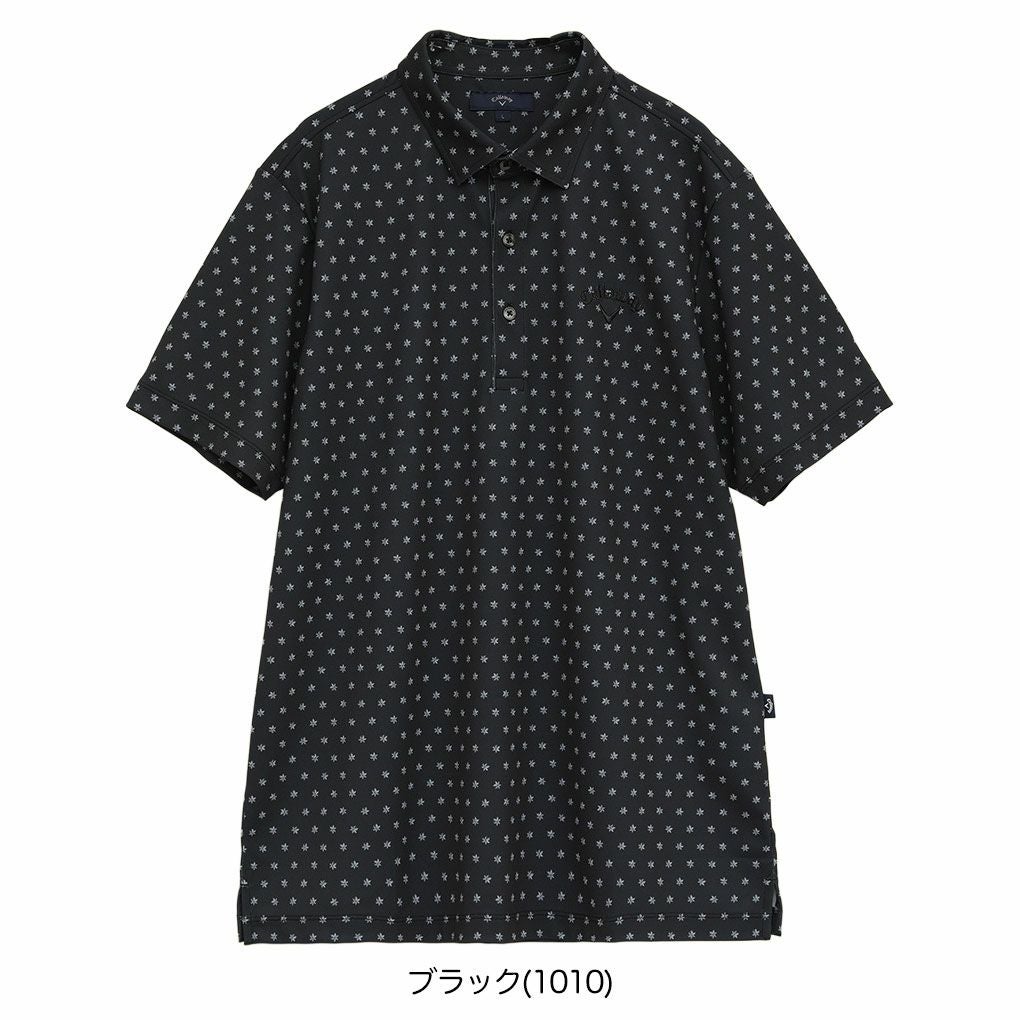 キャロウェイミニフラワープリントハイゲージカノコシャツC25234102メンズゴルフウェア2025秋冬モデルCallaway日本正規品