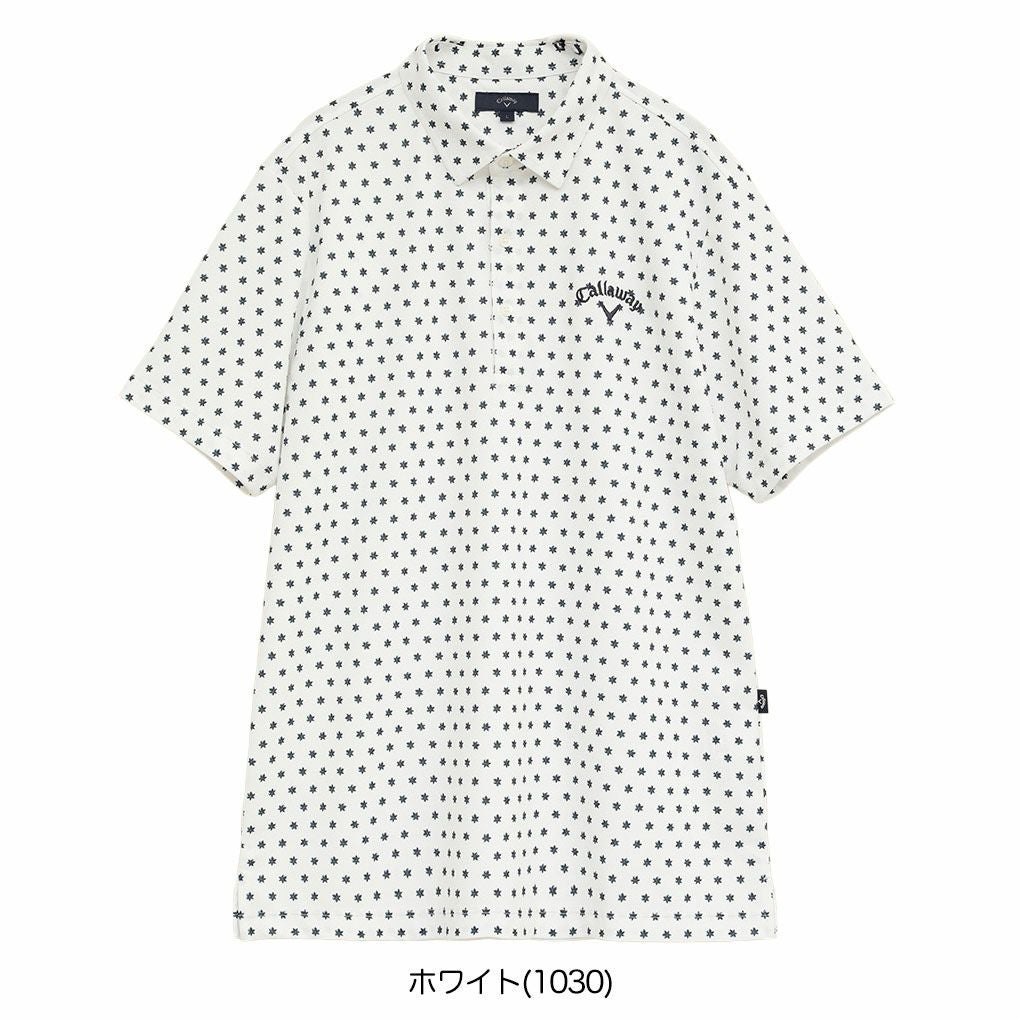 キャロウェイミニフラワープリントハイゲージカノコシャツC25234102メンズゴルフウェア2025秋冬モデルCallaway日本正規品