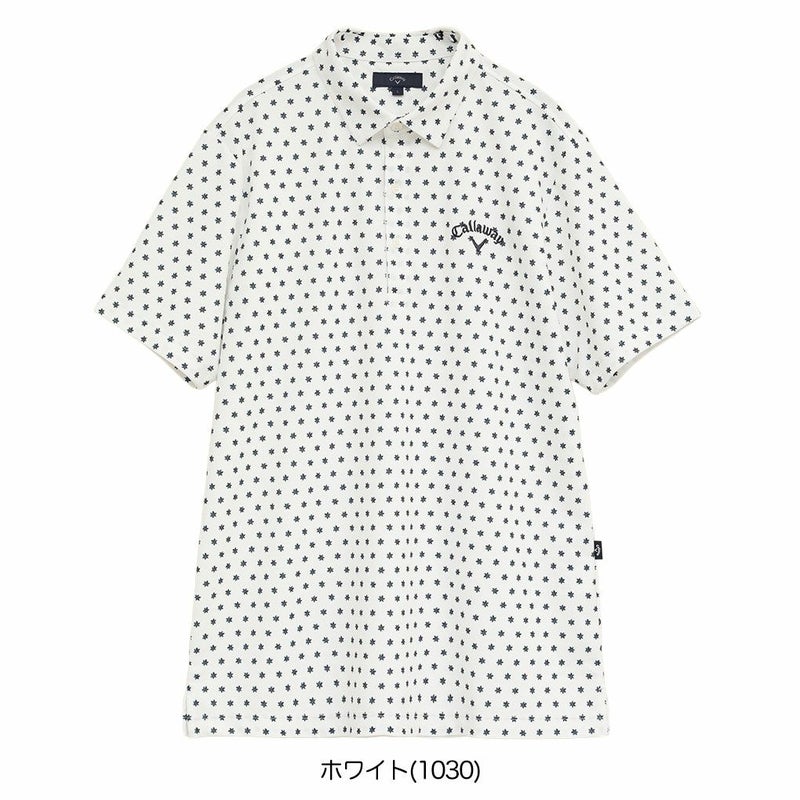 キャロウェイミニフラワープリントハイゲージカノコシャツC25234102メンズゴルフウェア2025秋冬モデルCallaway日本正規品