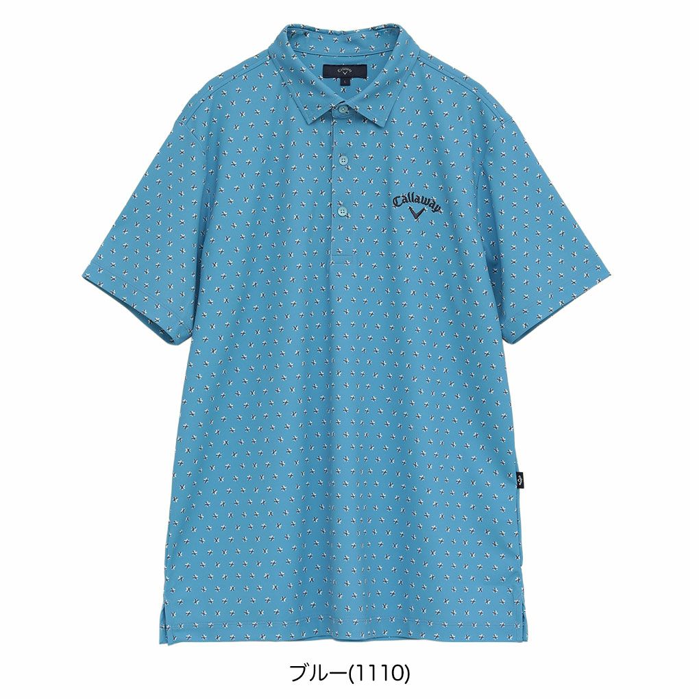 キャロウェイミニフラワープリントハイゲージカノコシャツC25234102メンズゴルフウェア2025秋冬モデルCallaway日本正規品