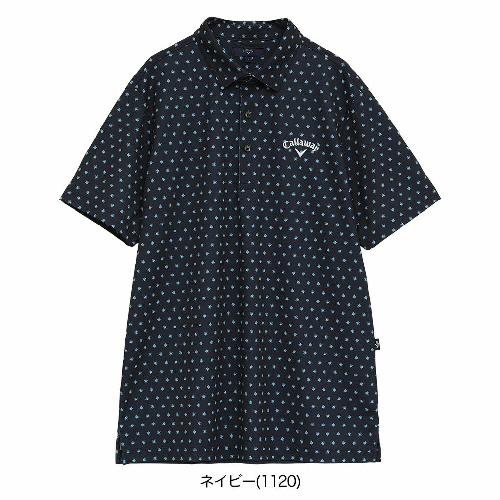 キャロウェイミニフラワープリントハイゲージカノコシャツC25234102メンズゴルフウェア2025秋冬モデルCallaway日本正規品