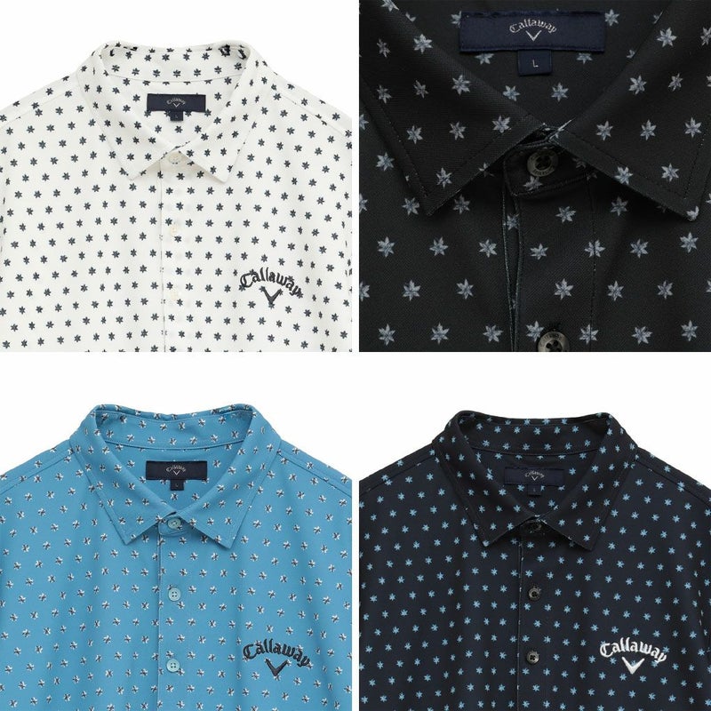 キャロウェイミニフラワープリントハイゲージカノコシャツC25234102メンズゴルフウェア2025秋冬モデルCallaway日本正規品