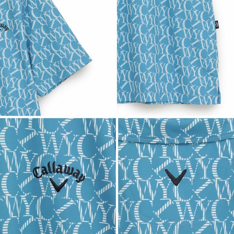 キャロウェイロゴプリントハイゲージカノコシャツC25234103メンズゴルフウェア2025秋冬モデルCallaway日本正規品