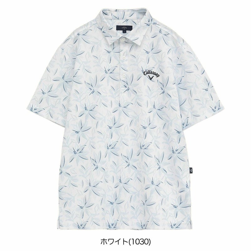 キャロウェイかざあなメッシュフラワープリントシャツC25234104メンズゴルフウェア2025秋冬モデルCallaway日本正規品