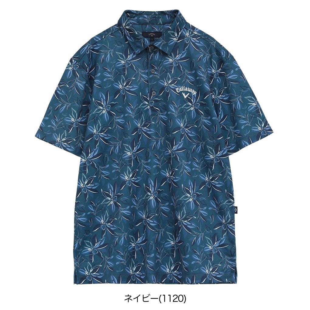 キャロウェイ かざあなメッシュフラワープリントシャツ C25234104